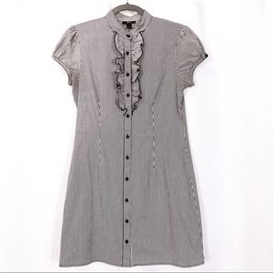 3/$15 BCX Woman’s Med Striped Button Down Ruffle…